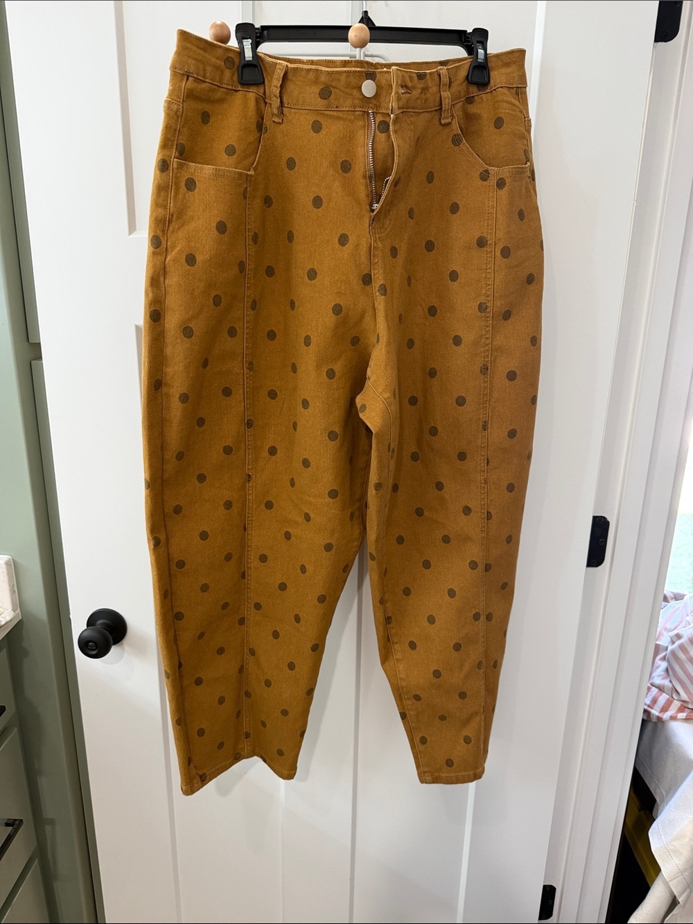 Women’s Polka Dot Denim- Mustard